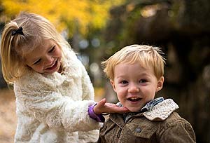 toddler and baby